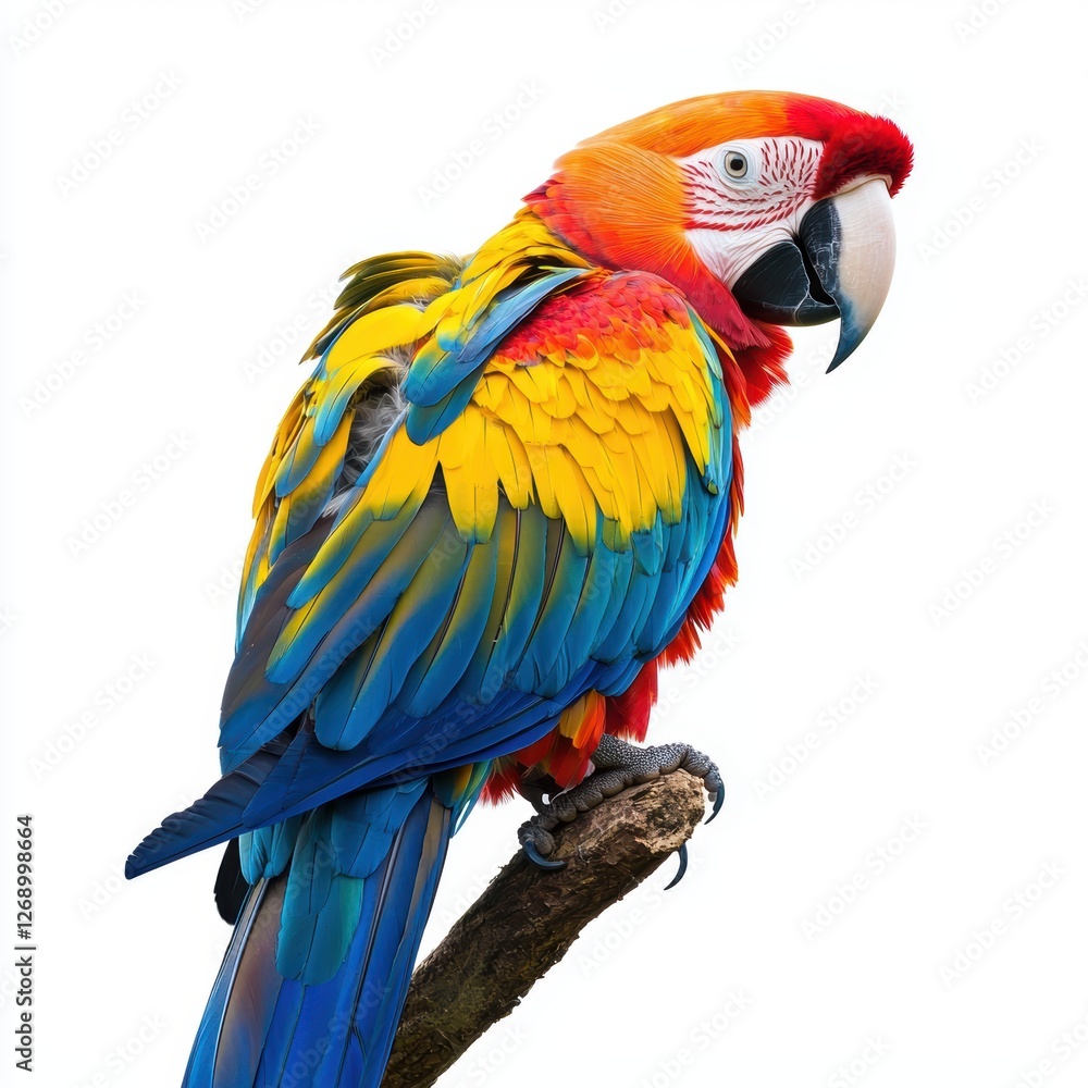 Fototapeta premium Macaw parrot isolated on white