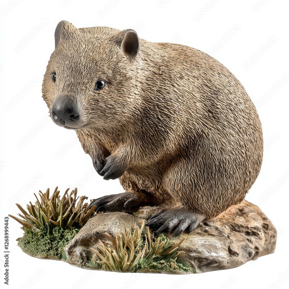 Fototapeta premium Wombat isolated on white