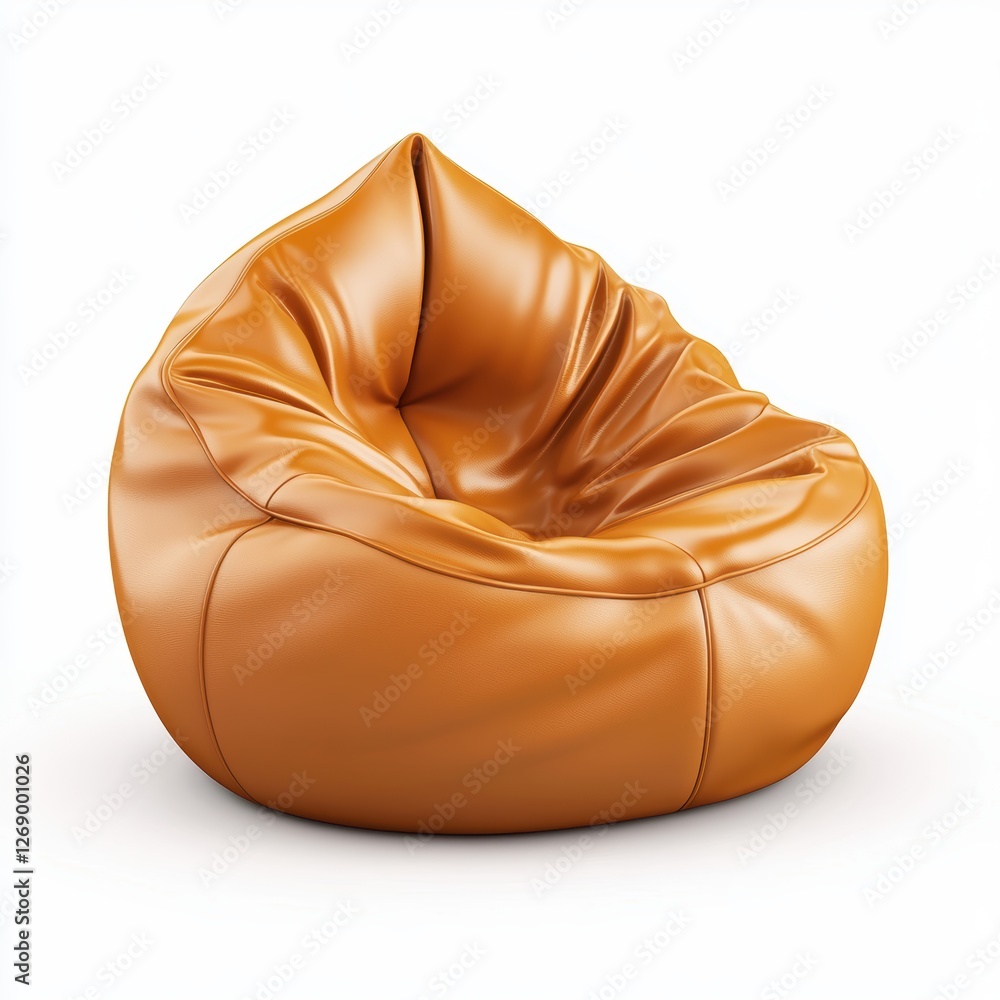 Comfy bean bag chair isolated on white Comfy bean bag chair isolated on white