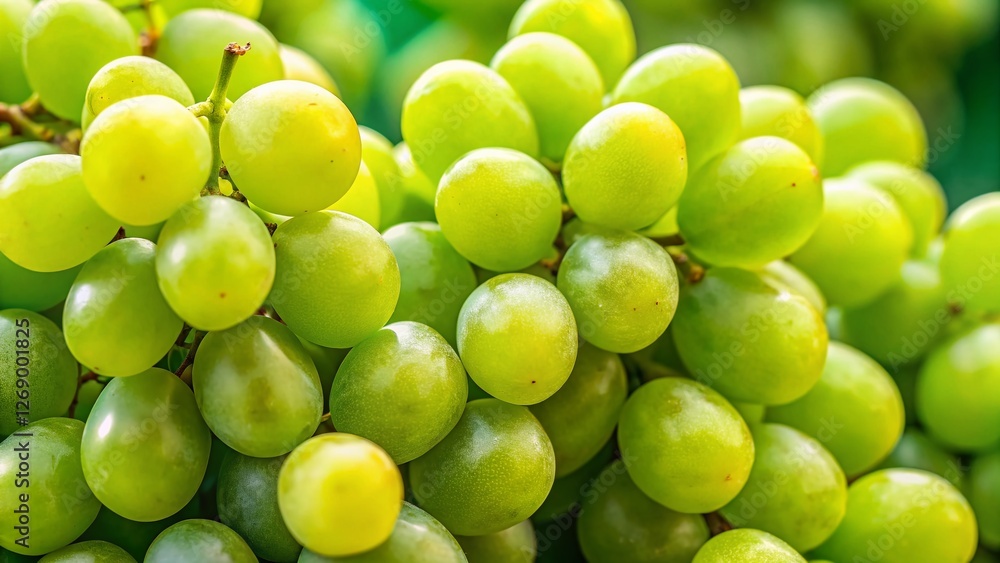 Lush Green Grapes: Fresh, Juicy Bunch of Green Grapes Stock Photo Lush Green Grapes: Fresh, Juicy Bunch of Green Grapes Stock Photo