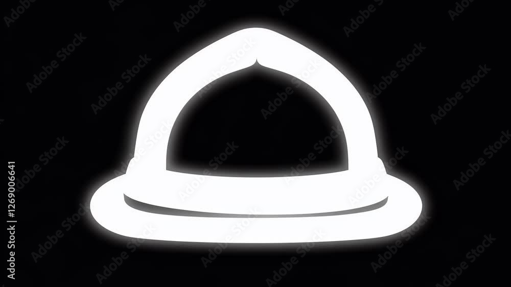 Animated motion video of graphic depicting hard icon representing safety trauma prevention looped optimized hat Animated motion video of graphic depicting hard icon representing safety trauma prevention looped optimized hat