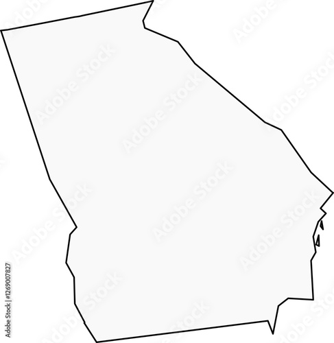 Georgia State Map - Outline Vector SVG Illustration