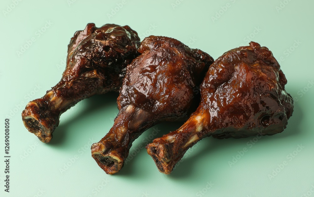 Filipino adobo chicken with soy sauce and vinegar on a pastel background Filipino adobo chicken with soy sauce and vinegar on a pastel background