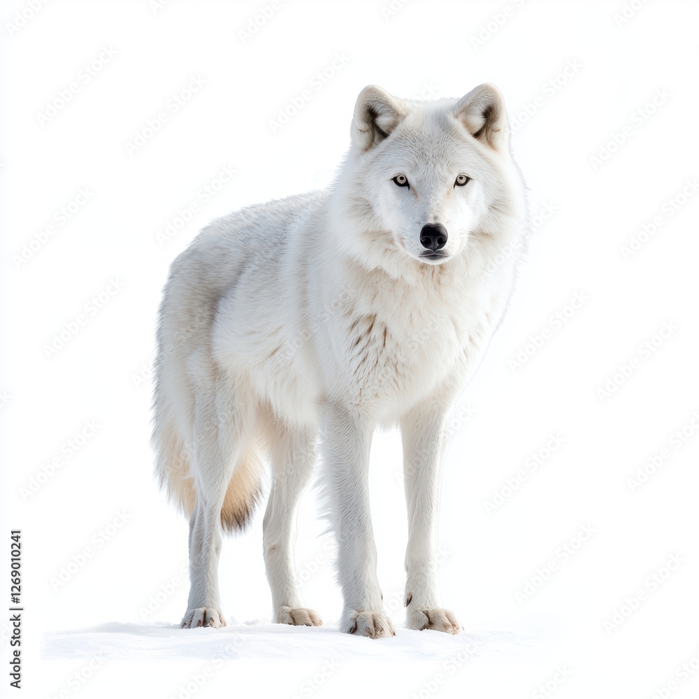 Arctic wolf isolated on white Arctic wolf isolated on white