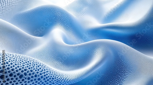 Fototapeta Naklejka Na Ścianę i Meble -  Abstract wavy blue fabric texture background