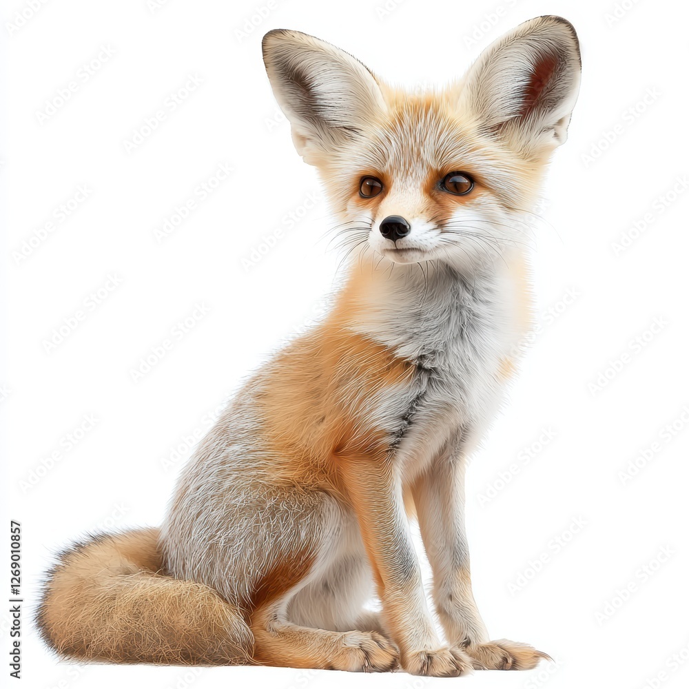Fennec fox isolated on white Fennec fox isolated on white