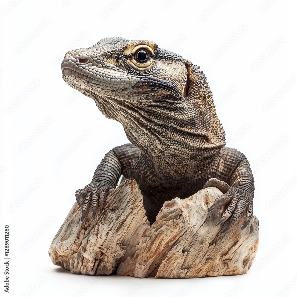 Obraz premium Komodo dragon isolated on white