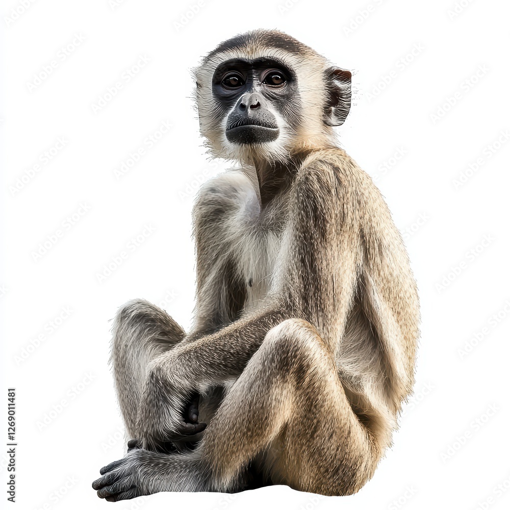 Monkey isolated on white Monkey isolated on white