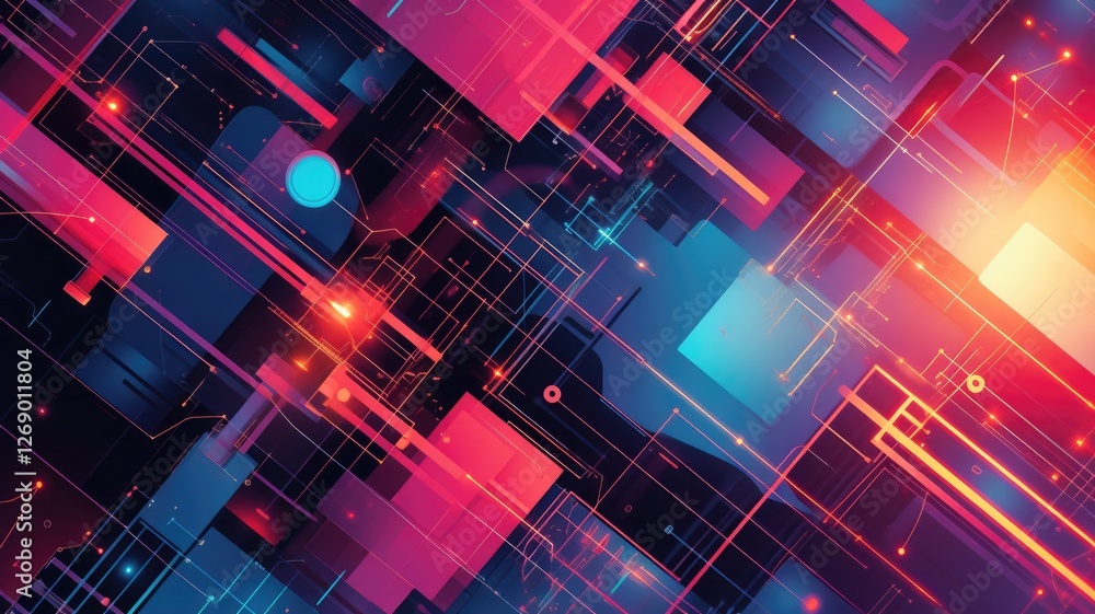 This abstract technological background features vibrant colors and dynamic shapes, perfect for conveying innovation in web3 events and digital landscapes. This abstract technological background features vibrant colors and dynamic shapes, perfect for conveying innovation in web3 events and digital landscapes.