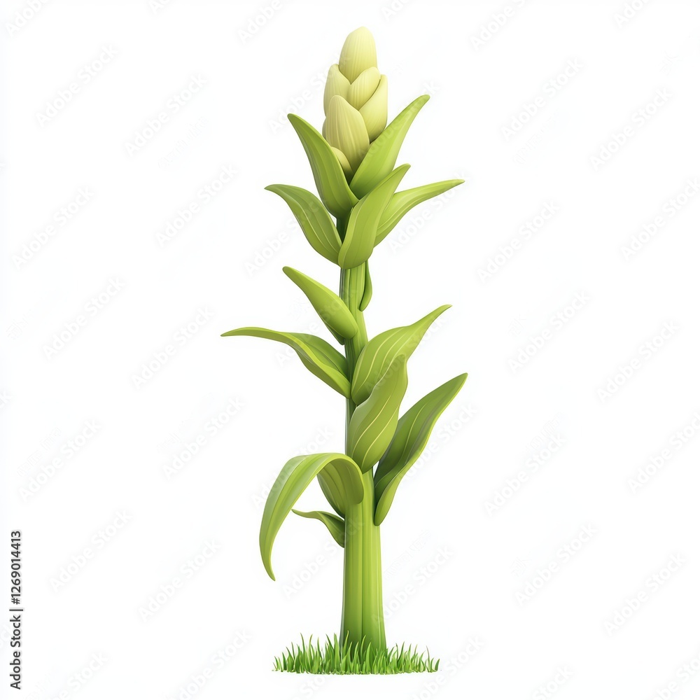 Obraz premium Corn stalk isolated on white