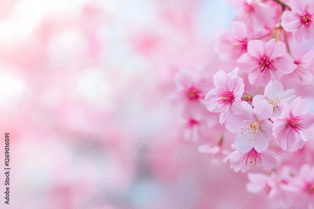 Sakura Cherry blossom with pink and white blurry background. Japanese spring background Sakura Cherry blossom with pink and white blurry background. Japanese spring background