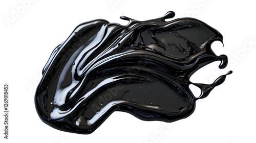 Dynamic black fluid splash captured in stunning detail