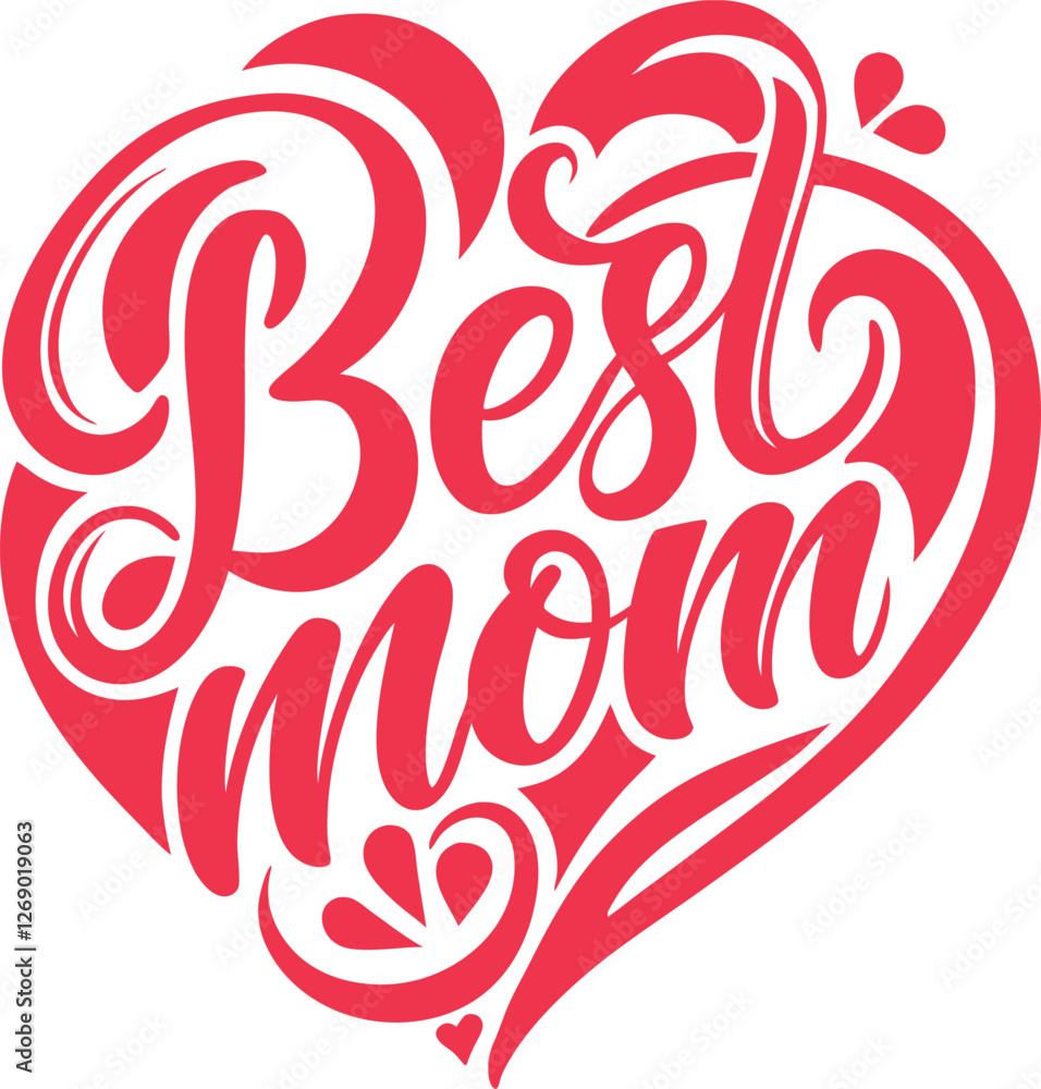 Best Mom Typography T-shirt Design black and white silhouette, vector and illustration Best Mom Typography T-shirt Design black and white silhouette, vector and illustration