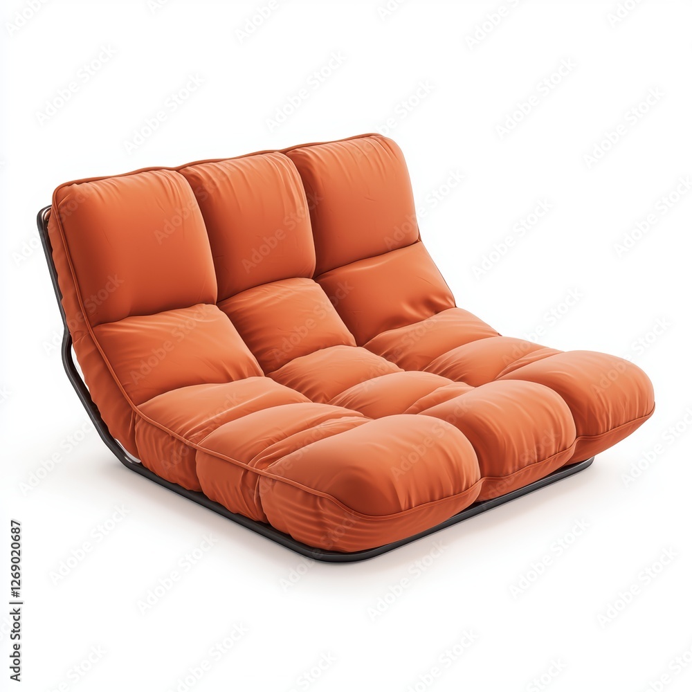 Fototapeta premium Space-saving foldable futon sofa isolated on white