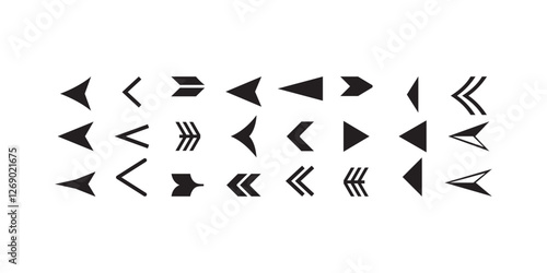 Arrows set. Arrow icon collection. Set different arrows or web design. Arrow flat style isolated on white background - stock vector.