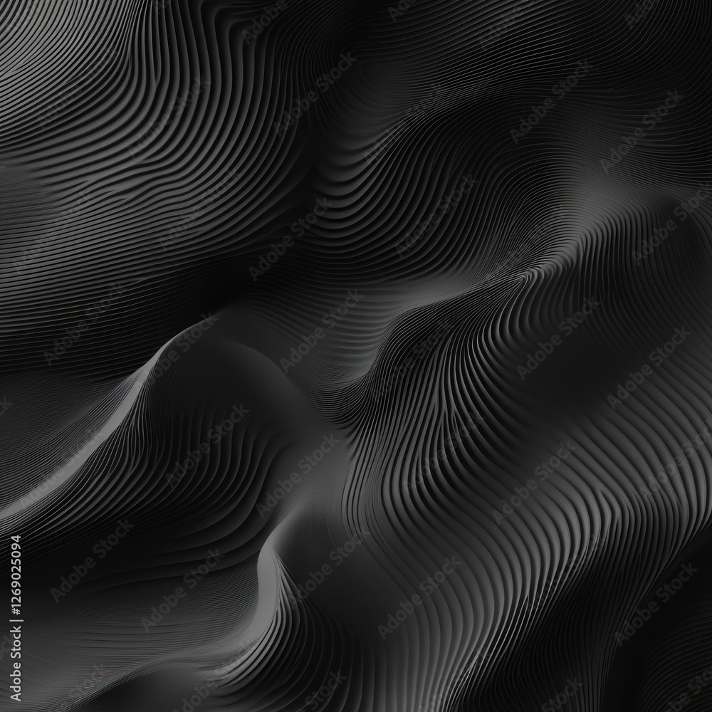 Abstract dark gray waves, textured background, design element Abstract dark gray waves, textured background, design element