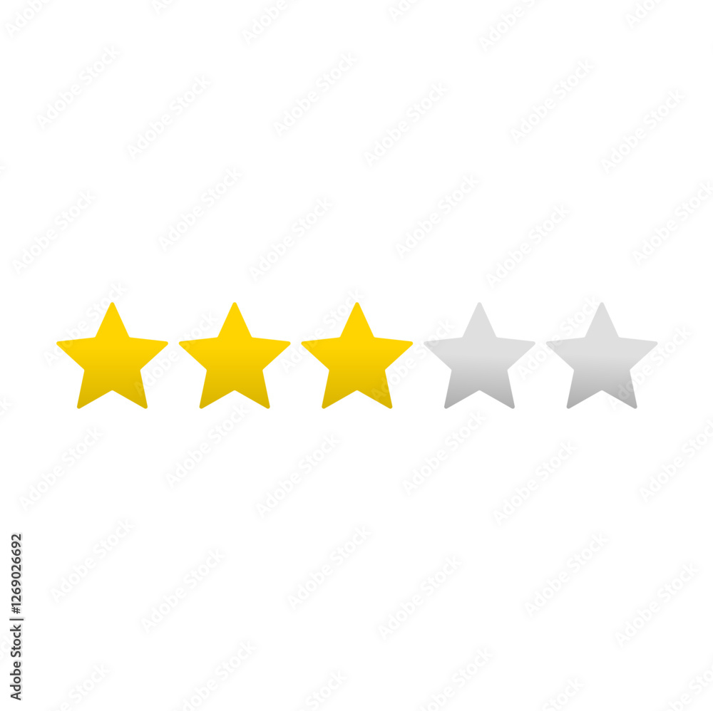 Five stars quality rating icon. Vector illustration. Five stars quality rating icon. Vector illustration.