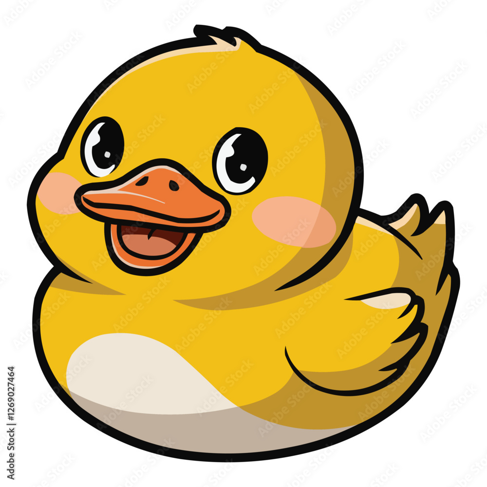 Fototapeta premium yellow duck cartoon