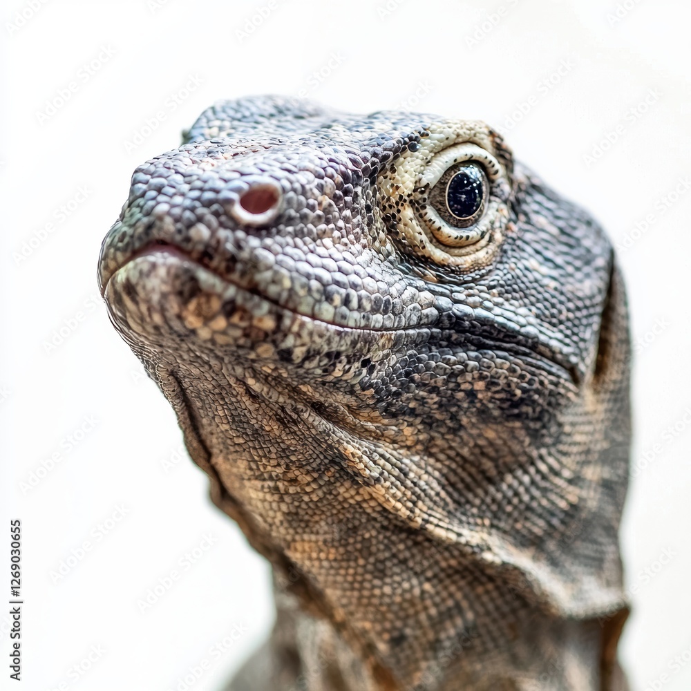 Fototapeta premium Komodo dragon isolated on white