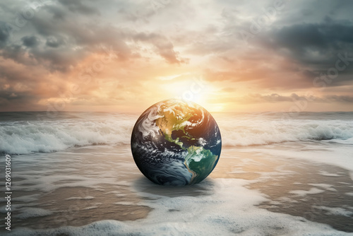 Wallpaper Mural A globe for business background Torontodigital.ca