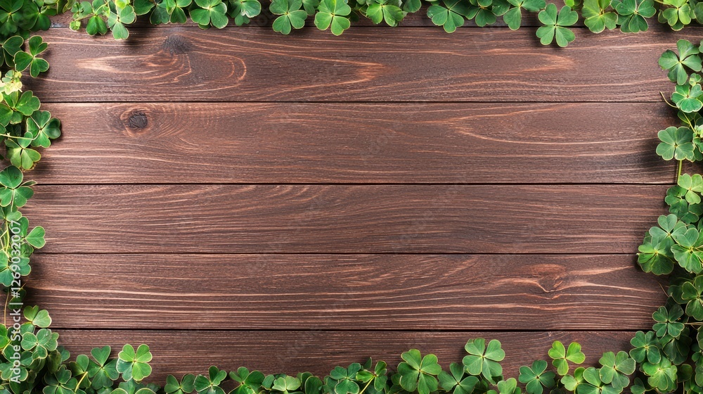 Natural Wood Background Framed by Green Leaves for Various Uses Natural Wood Background Framed by Green Leaves for Various Uses