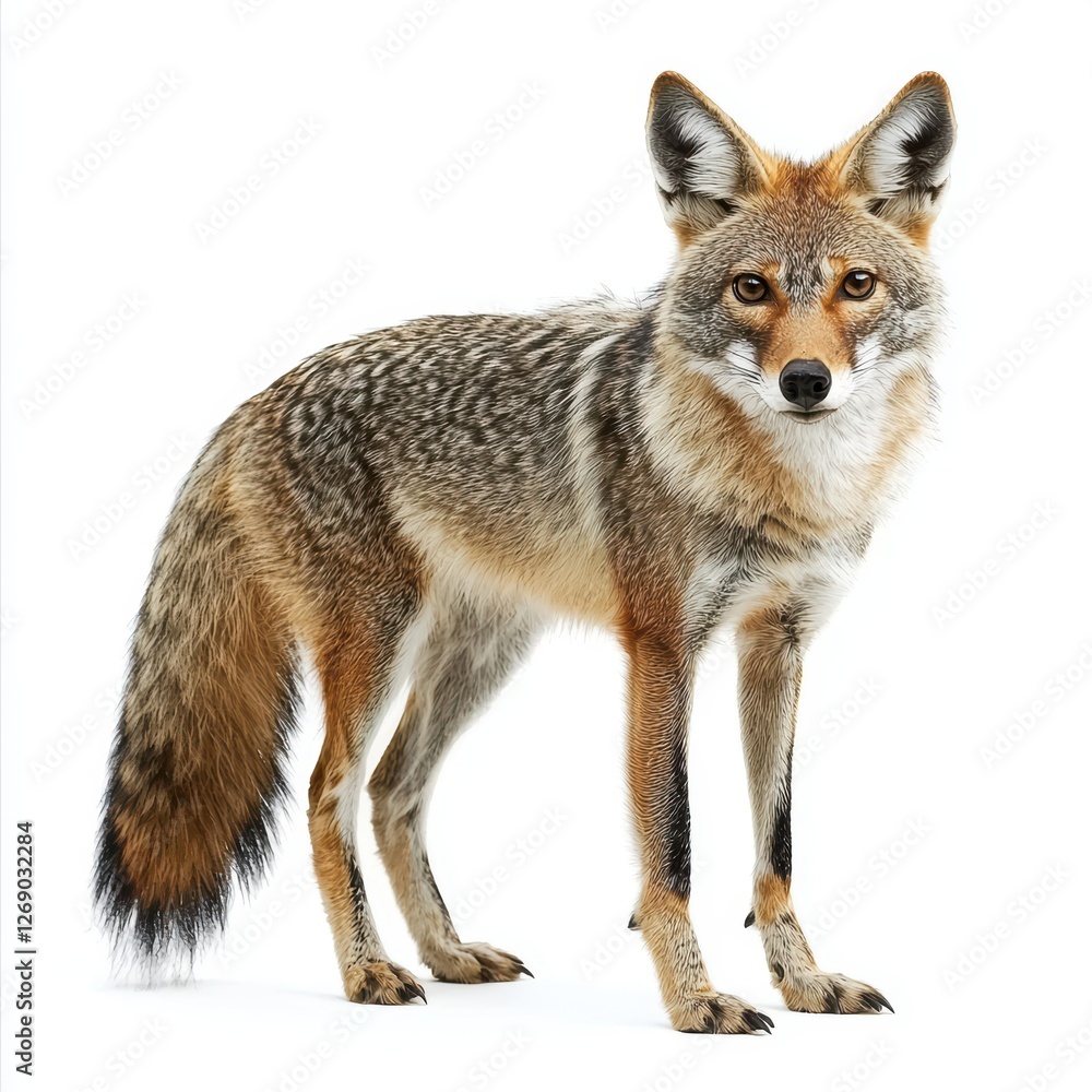 Obraz premium Jackal isolated on white
