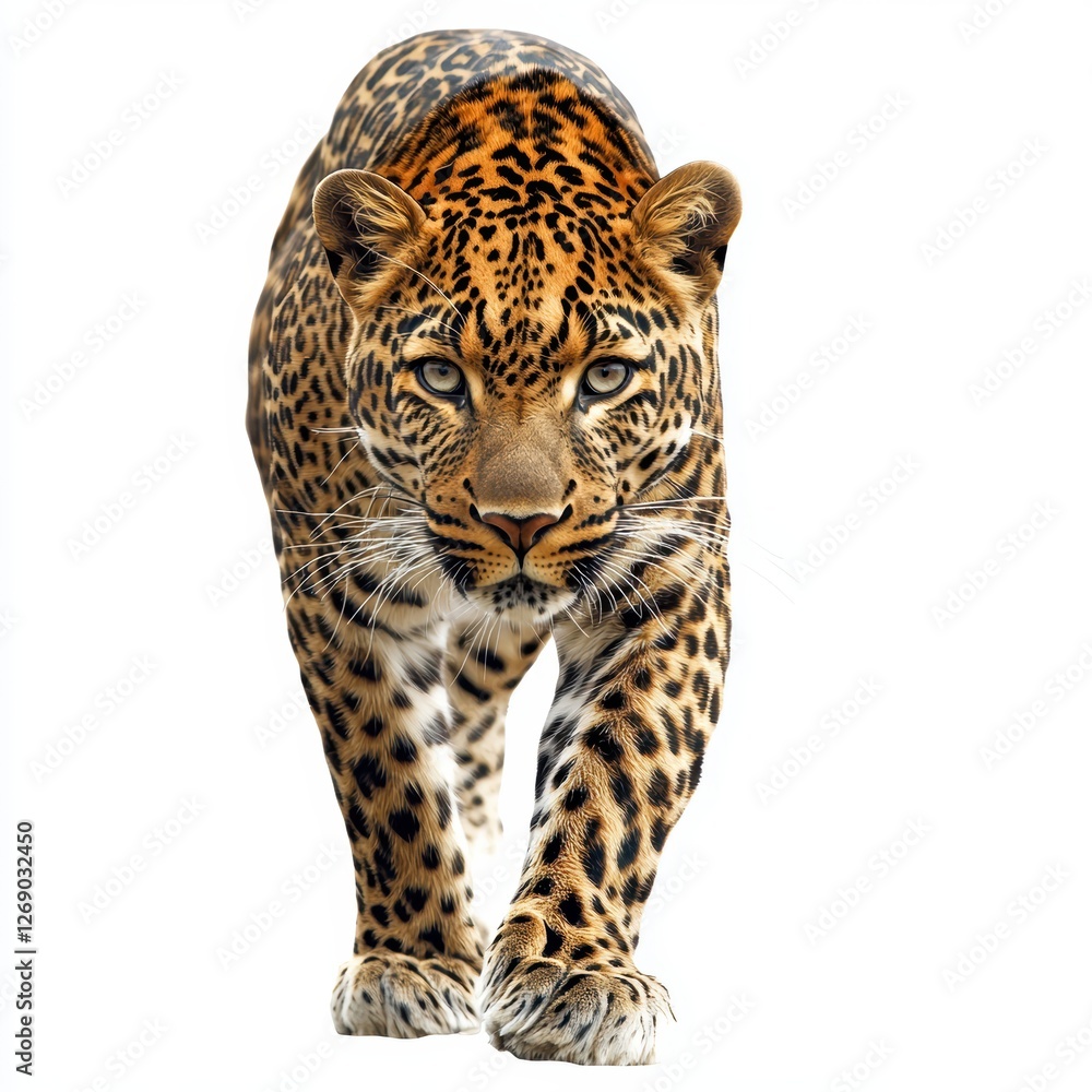 Obraz premium Leopard isolated on white