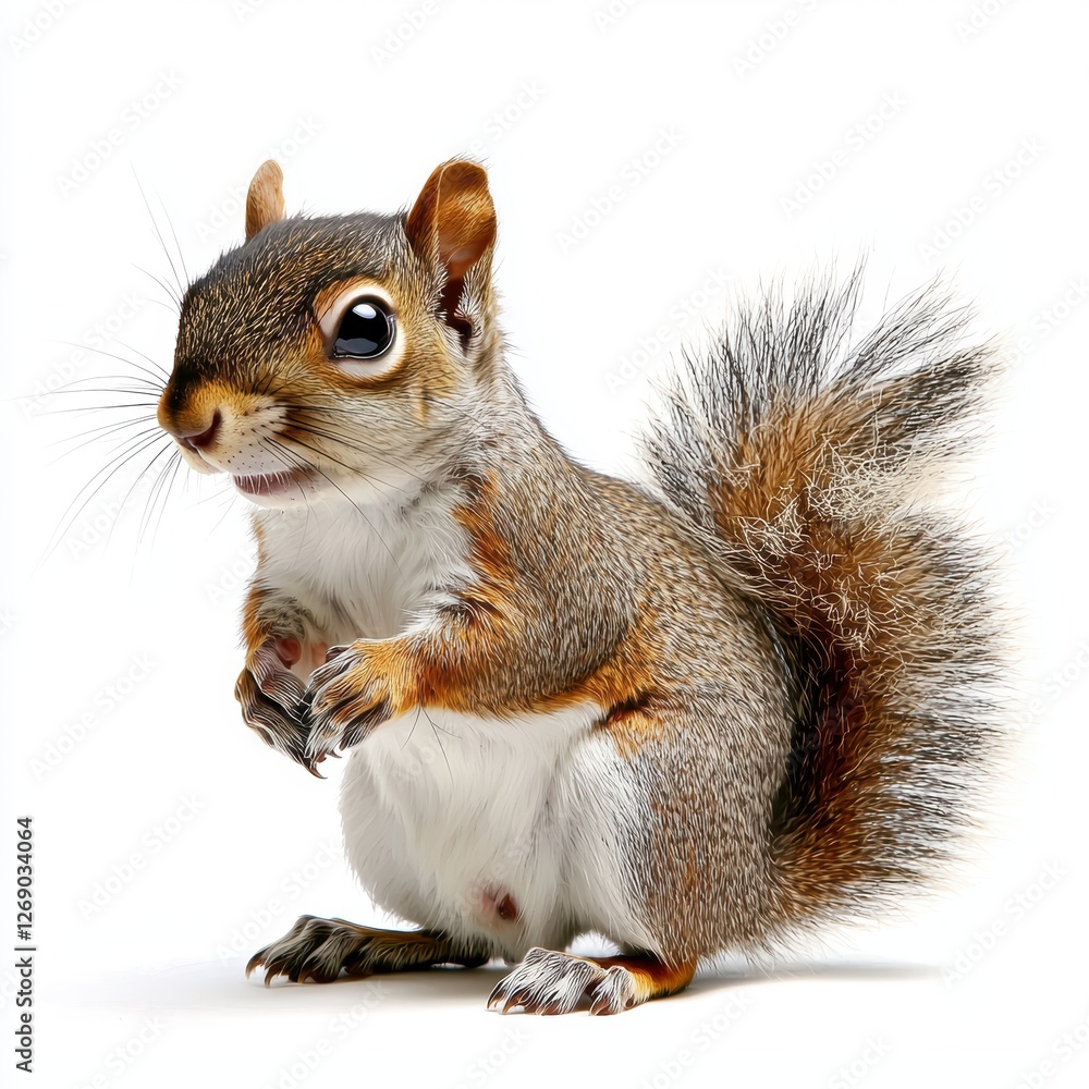 Obraz premium Squirrel isolated on white