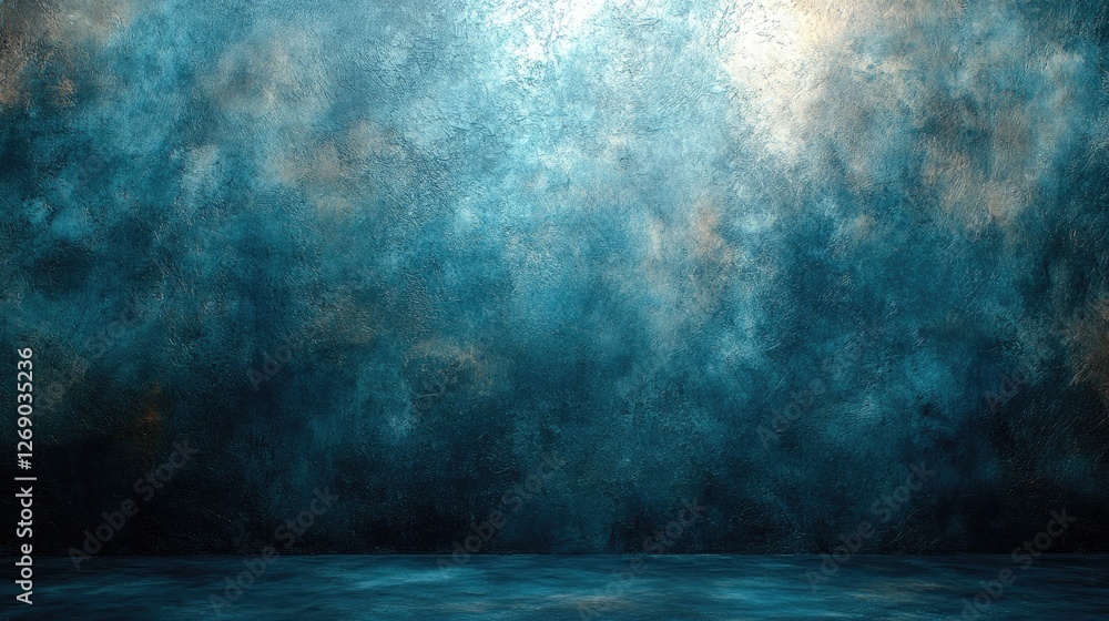 Abstract textured background with blue and gold hues, creating a serene atmosphere for presentations Abstract textured background with blue and gold hues, creating a serene atmosphere for presentations