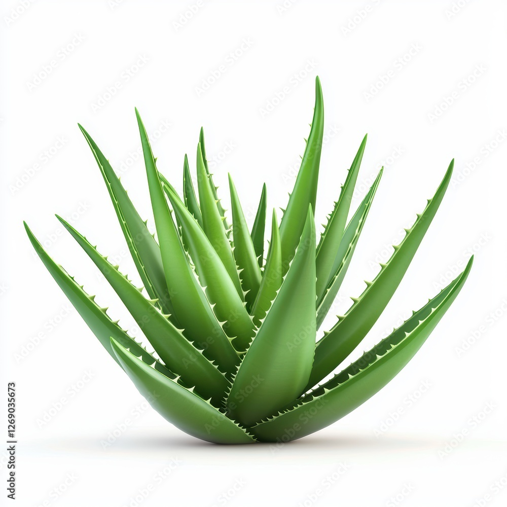 Fototapeta premium Aloe vera plant isolated on white