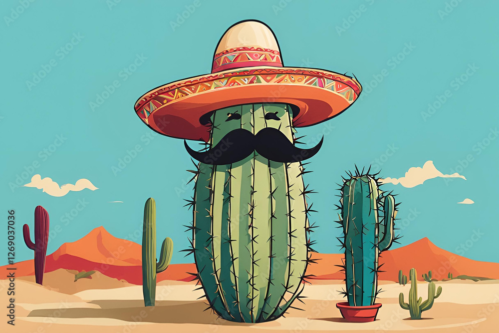 sombrero and cactus sombrero and cactus