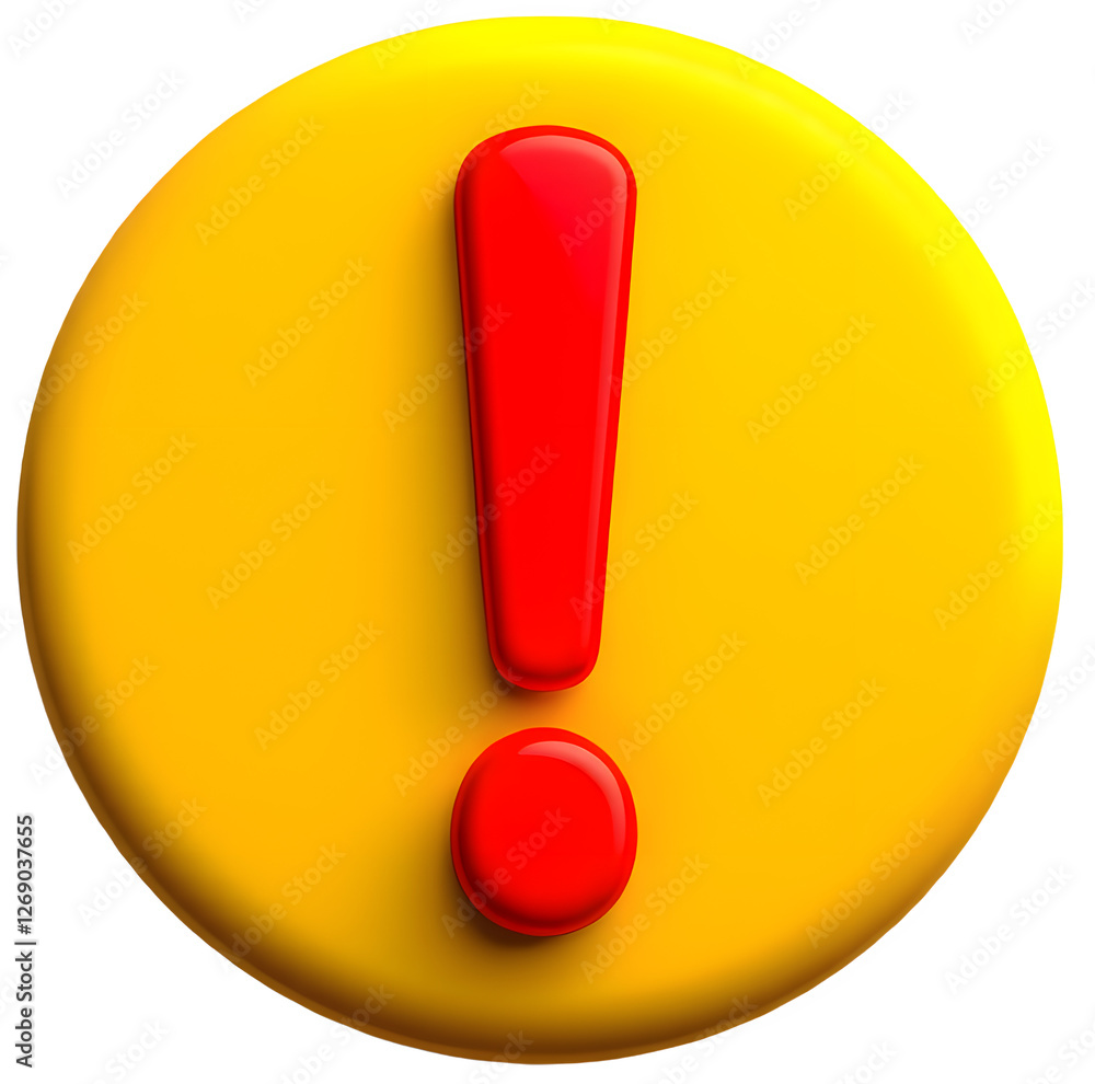 노란색 동그라미에 빨간느낌표(A red exclamation mark on a yellow circle) 노란색 동그라미에 빨간느낌표(A red exclamation mark on a yellow circle)