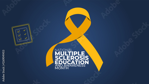 Raising Awareness National Multiple Sclerosis Month, concept. Banner template