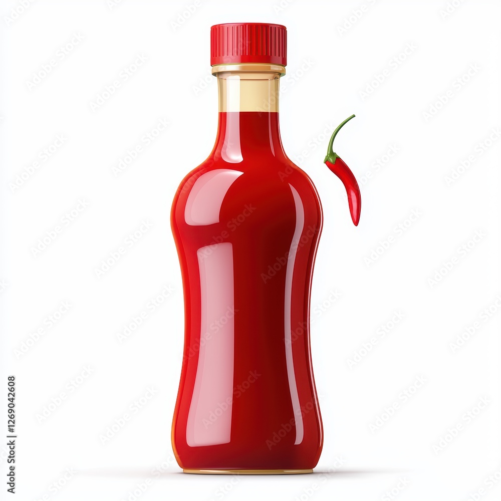 Sweet chili sauce bottle isolated on white Sweet chili sauce bottle isolated on white