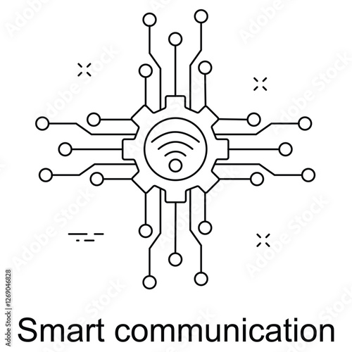 Smart Communication Icon. Vector Design