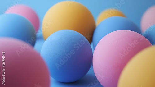3D rendering of a colorful set of balls.