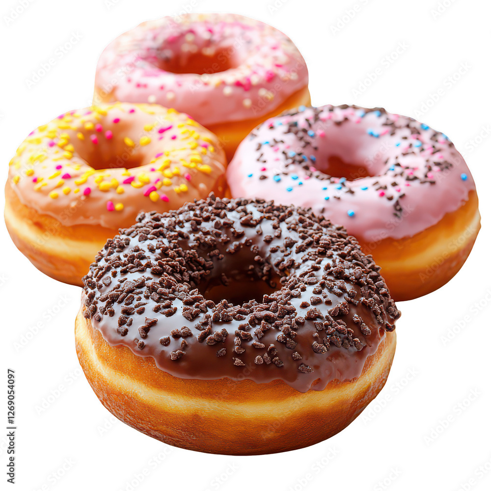 Donuts isolated on transparent background Donuts isolated on transparent background