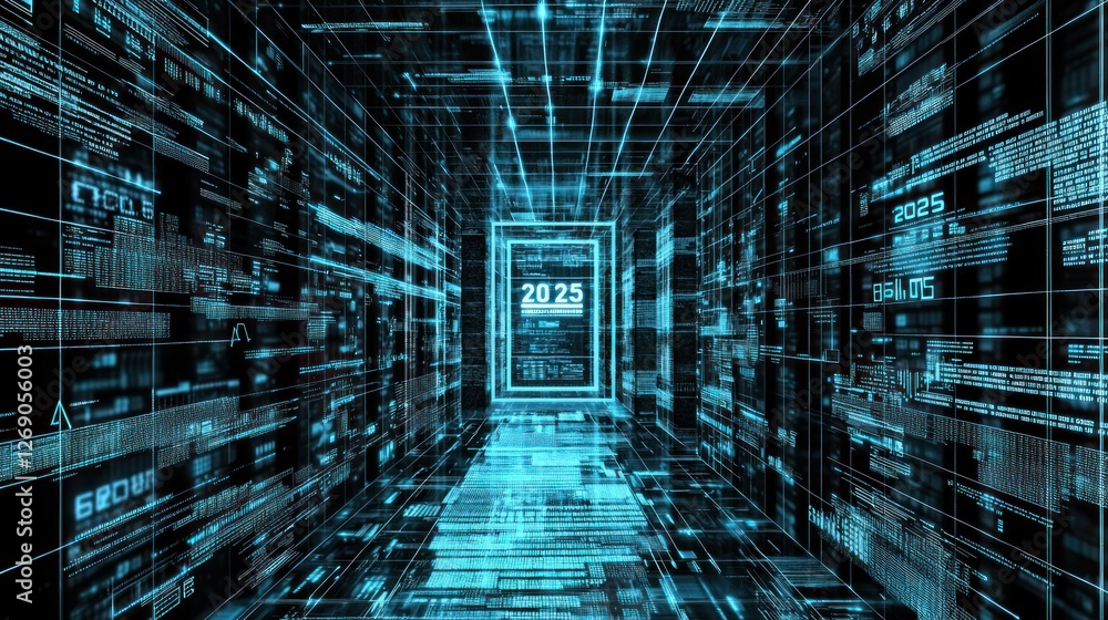 Obraz premium Exploring the Digital Landscape of 2025 Trends and Innovations