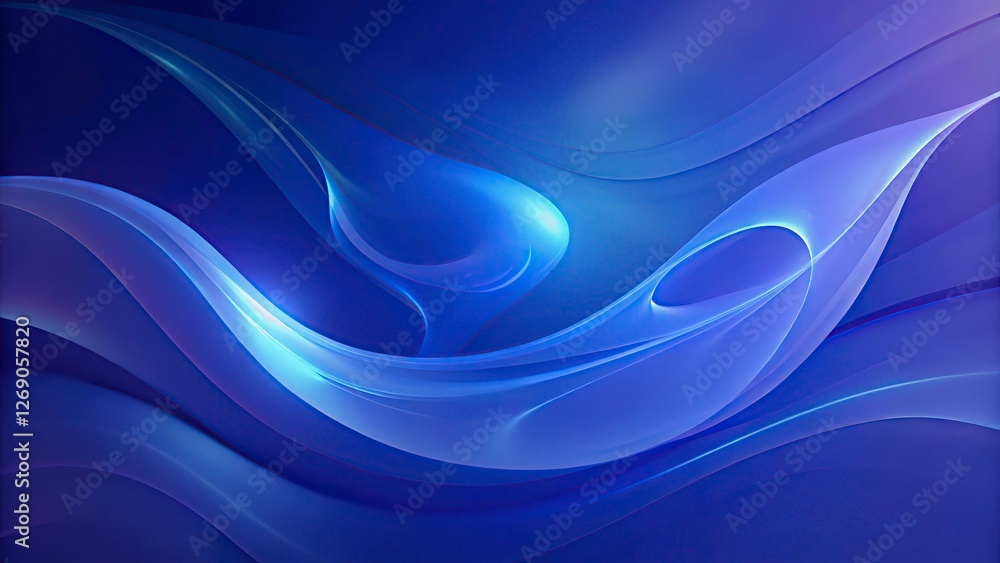 Fototapeta premium abstract blue wave background, Abstract Flowing Waves in Blue Tones Background