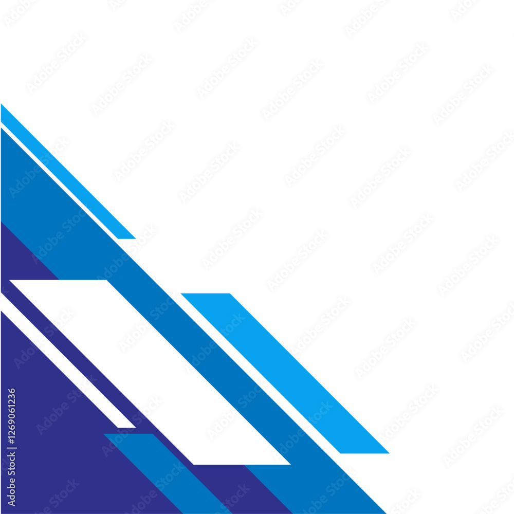 Blue Parallelogram Modern Corner Vector Blue Parallelogram Modern Corner Vector