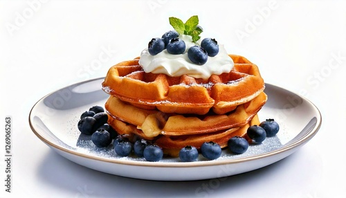 Delicious Plate of Blueberr...
