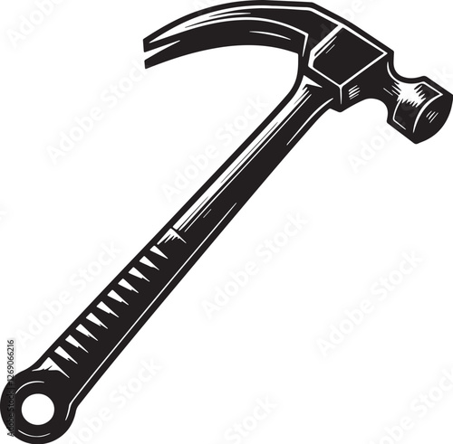 Black Color Crowbar Silhouette Vector Illustration design, Solid White Background