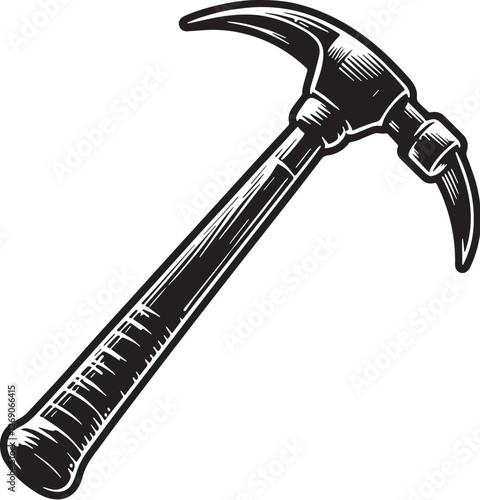 Black Color Crowbar Silhouette Vector Illustration design, Solid White Background