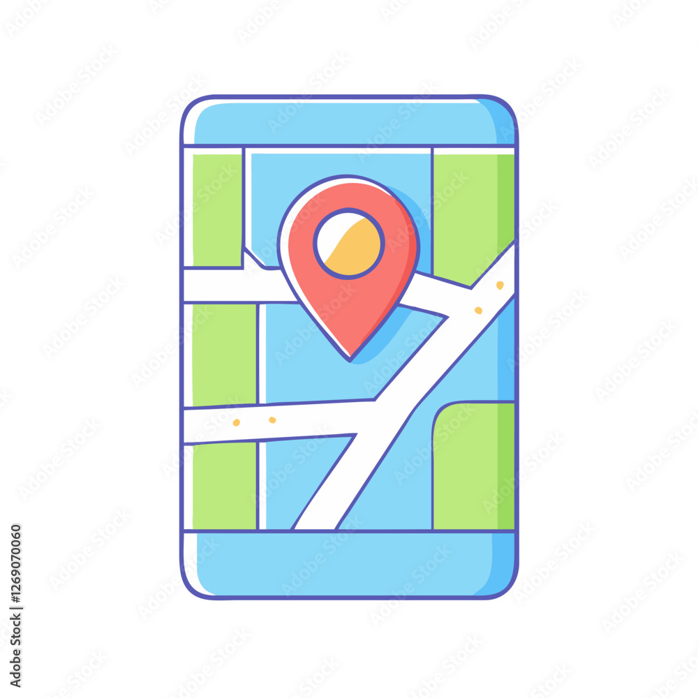 map app icon, map app vector illustration-simple illustration of map app, perfect for map app logos and icons map app icon, map app vector illustration-simple illustration of map app, perfect for map app logos and icons