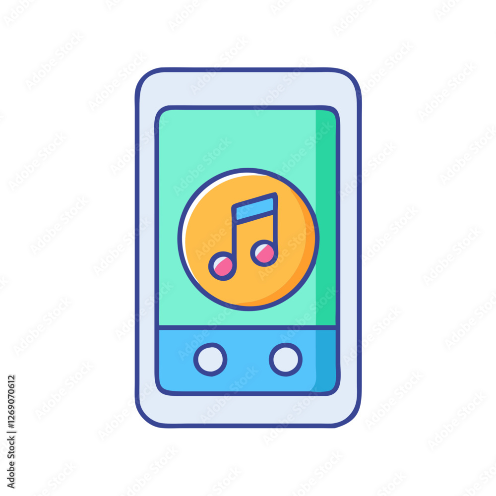 music app icon, music app vector illustration-simple illustration of music app, perfect for music app logos and icons music app icon, music app vector illustration-simple illustration of music app, perfect for music app logos and icons