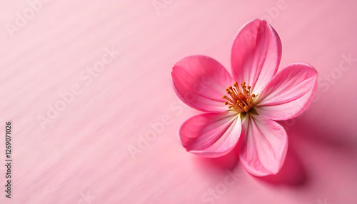 Graceful Quince Blossom Delicate Pink Petals Falling in Soft Elegance, Tree bloom blossom beautiful flowers on a background, created with generative ai