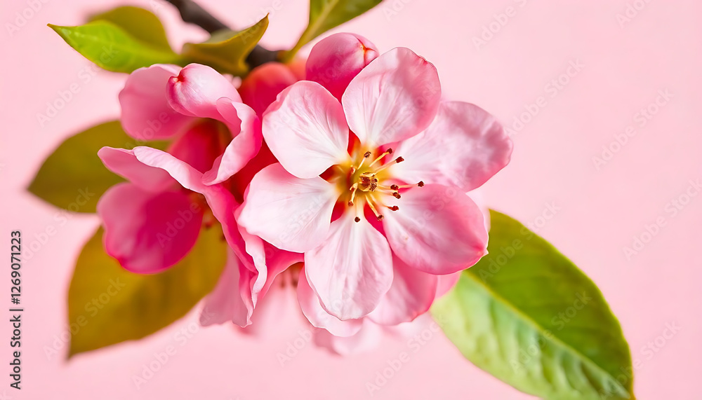 Graceful Quince Blossom Delicate Pink Petals Falling in Soft Elegance, Tree bloom blossom beautiful flowers on a background, created with generative ai Graceful Quince Blossom Delicate Pink Petals Falling in Soft Elegance, Tree bloom blossom beautiful flowers on a background, created with generative ai