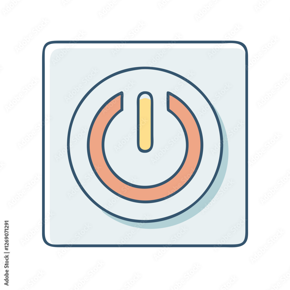 power button icon, power button vector illustration-simple illustration of power button, perfect for power button logos and icons power button icon, power button vector illustration-simple illustration of power button, perfect for power button logos and icons