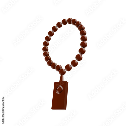 3D Illustration of Muslim Prayer Beads