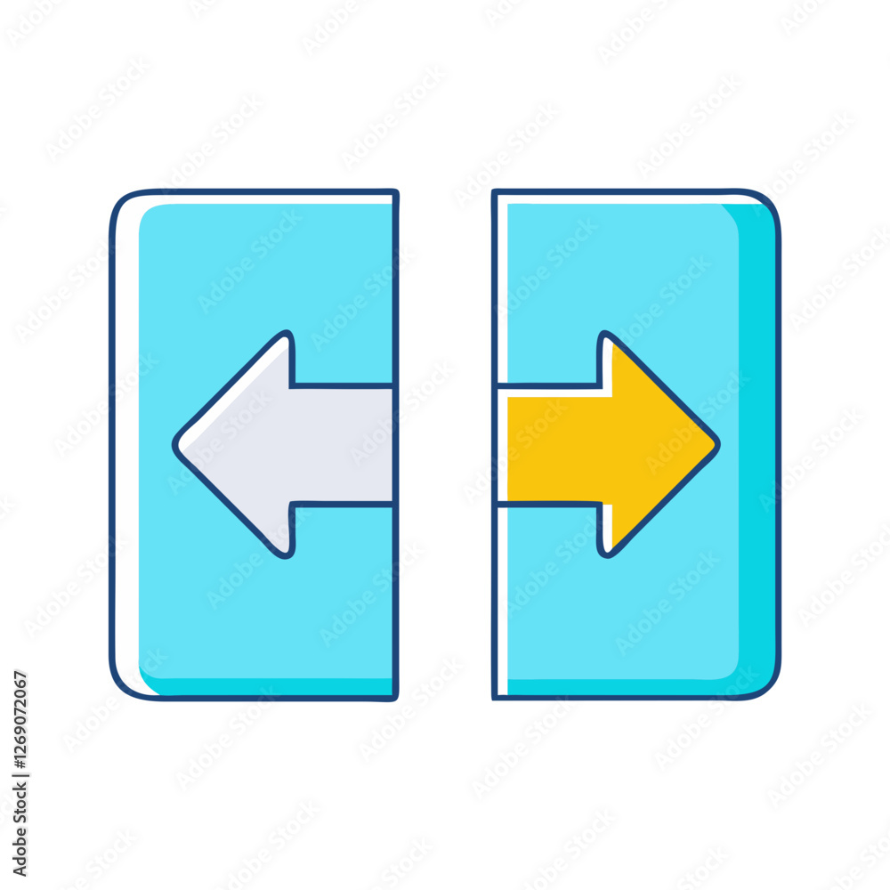 split screen icon, split screen vector illustration-simple illustration of split screen, perfect for split screen logos and icons